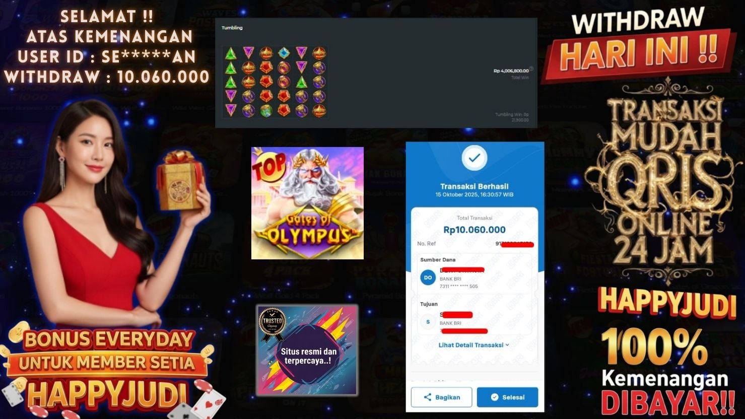 HAPPYJUDI JACKPOT SLOT GATES OF OLYMPUS